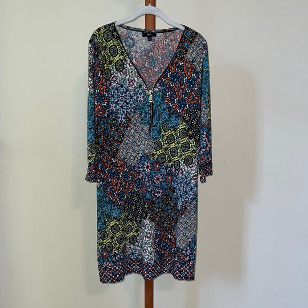 MSK Multicolor Patterned Dress